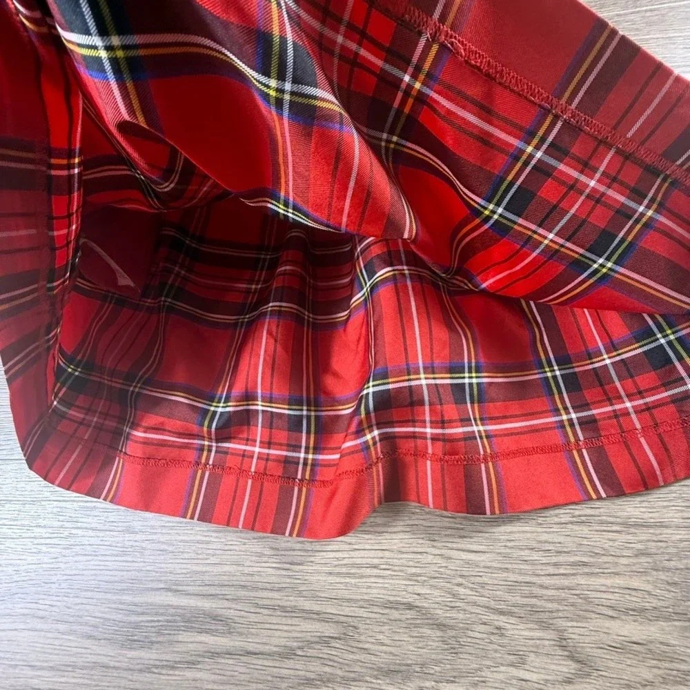 Crewcuts J Crew Girls Red Plaid Taffeta Skirt Holiday Tartan Size 10 Party